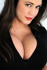 Big boobs in black dress