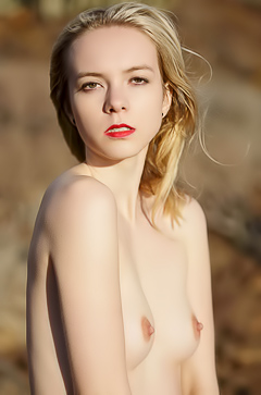 Emmi Beautiful Girl Getting Naked Outdoors