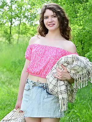 Carrie With Perky Breasts And Trickles Down Her Sexy Body