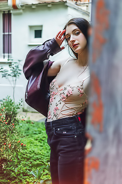 Marion Summers Draped In Layers Of Soft White That Slip Away To Reveal Her Tempting Curves