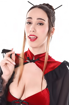 Camila Nissa Flaunts Big Boobs In A Sexy Costume With Heels