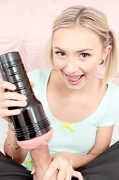 Chloe Temple Rides Her Stepdad Hard On Pink Bedding With Artwork Behind Her In The Bedroom