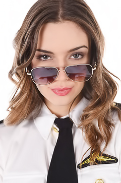 Hope Heaven In Sexy Flight Attendant Costume