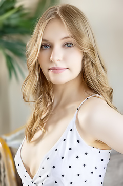 Sonya Elf Blue-eyed Beauty Fondles Her Perky Breasts Amorously