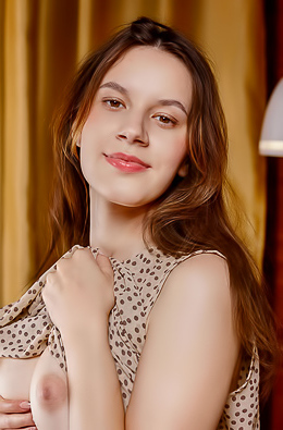 Giselle Smiling As She Feels Her Puffy Nipples Swell