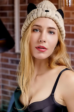 Madelina Reveal She's Wearing Nothing But Sexy Black Lingerie